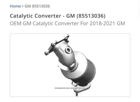 85513036 Agm Original Oe Catalytic Convert