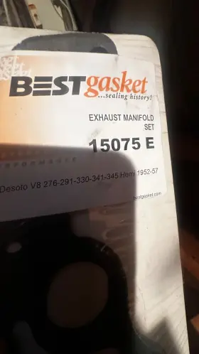 276-291-330-351-345 Best Gasket 15075e Exhaust Manifold Desoto V8 Hemi. 1952-1957
