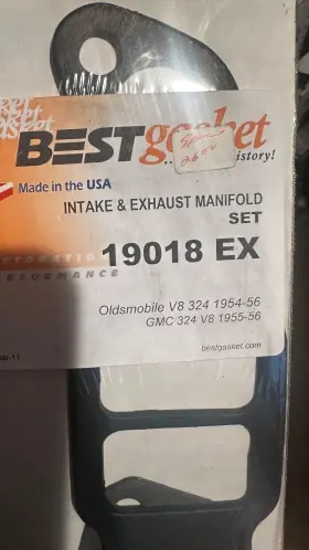 19018ex Best Gasket Intake&exhaust Gaskets Oldsmobilegmc 324 V8 1954-1956