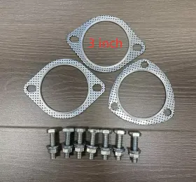 Eb-1264 Budurerbest Exhaust Gasket Hardware Kit 3 Inch Skunk 2 76mm For Honda Civic Acura Interg