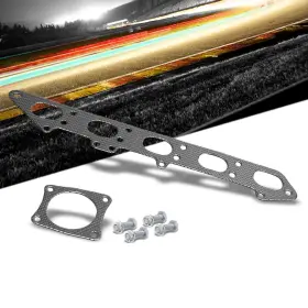 12-1127 Build Fast Car Bfc Aluminum Graphite Exhaust Gasket Replacement For 93-97 Volvo 850 2.4l Dohc