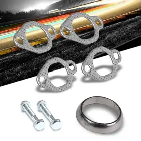 12-1129 Build Fast Car Bfc Aluminum Graphite Exhaust Gasket Replacement For 80-99 Volkswagen Jetta