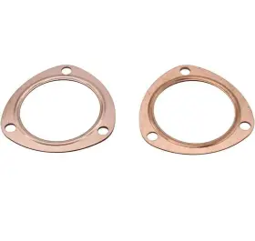 Cae-gskt-30c-3bp Certified Automotive Experts 3 Inch Copper Exhaust Gasket Set 3-bolt Reusable Seal Sbc Bbc 454