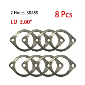 365006-8 Etl Performance 8pcs 3.00 Inch - 2 Bolt Universal Exhaust Flanges Holes 304ss 76.2mm New