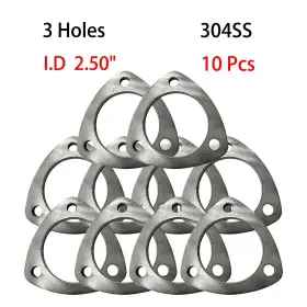 365007-10 Etl Performance 10pcs 2.50 Inch - 3 Bolt Universal Exhaust Flanges Holes 304ss 63.5mm
