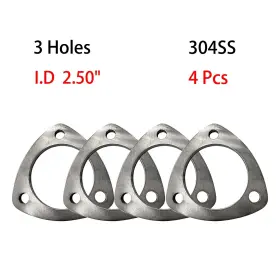 365007-4 Etl Performance 4pcs 2.50 Inch - 3 Bolt Universal Exhaust Flanges Holes 304ss 63.5mm