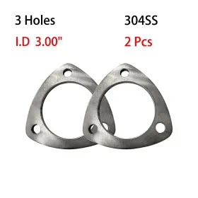 365008-2 Etl Performance 2pcs 3.00 Inch - 3 Bolt Universal Exhaust Flanges Holes 304ss 76.5mm