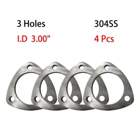 365008-4 Etl Performance 4pcs 3.00 Inch - 3 Bolt Universal Exhaust Flanges Holes 304ss 76.5mm New