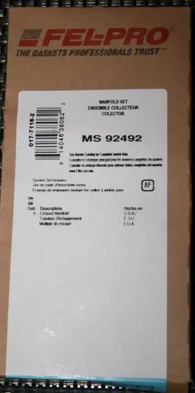 Ms92492 Fel-pro Exhaust Manifold Gasket Set Cummins Diesel 5.9l 98.5-04 24v New