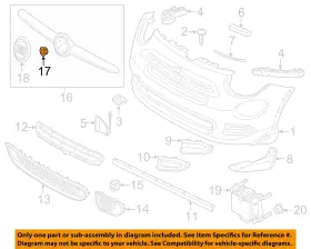 6102443aa Fiat Oem 12-22 500 500x Lift Gate Exterior Trim-emblem Nut