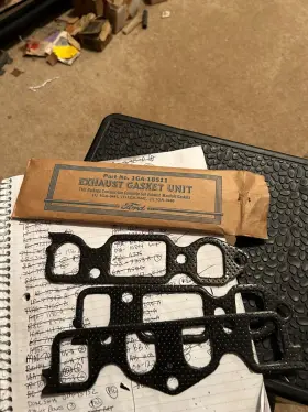 1ga-18511 Ford Nos 6 Cyl Exhaust Gasket Kit 1941-1948 New Usa Original
