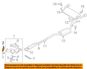 Am5z-9450-a Ford Oem 13-16 Escape 1.6l-l4 Exhaust-catalytic Cnvrtr Gasket Am5z9450a