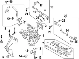 Pv4z-9448-a Ford Genuine Turbocharger Gasket