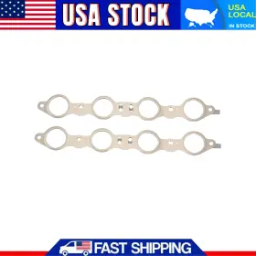 J3400-02 Gearzaar Ls Steel Mls Exhaust Manifold Header Gaskets Ls1 Ls3 Lq4 Lm7 4.8 5.3 5.7 Wmppppx