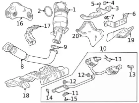 55502444 Gm # Upper Catalytic Converter Gasket New / Oe