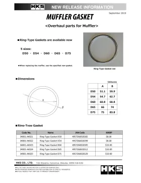 34001-ak025 Hks Exhaust Gaskets
