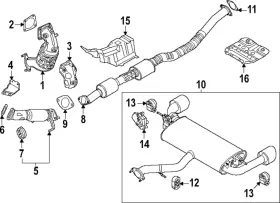 28751-i3100 Hyundai Genuine Center Muffler Gasket
