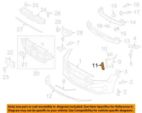 86562f3500 Hyundai Oem 19-20 Elantra Front Bumper Grille-air Grille Right