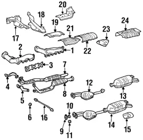 202-492-01-81 Mercedes-benz Genuine Catalytic Converter Gasket