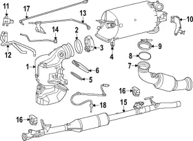 213-492-15-00 Mercedes-benz Genuine Catalytic Converter Gasket