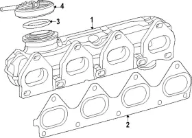 Mercedes-benz 654-142-58-00 Genuine Mercedes-benz Manifold Gasket