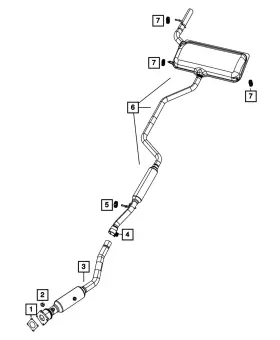 04616671ac Mopar Genuine Catalytic Converter Gasket 4616671ac
