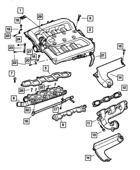 04663958 Mopar Genuine Exhaust Manifold Gasket 4663958