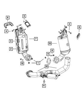 04880235ac Mopar Genuine Crossunder Pipe Gasket 4880235ac