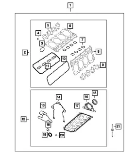 04893870ab Mopar Genuine Exhaust Manifold Gasket Right Side
