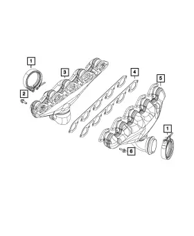 05037703aa Mopar Genuine Exhaust Manifold Gasket