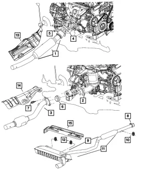 05181159ab Mopar Genuine Catalytic Converter Gasket 5181159ab
