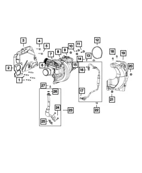 4893677ac Mopar Genuine Turbocharger Gasket Inlet