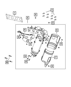 5047499aa Mopar Genuine Exhaust Manifold Gasket
