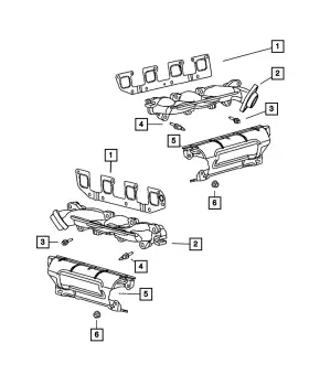53013944aa Mopar Genuine Exhaust Manifold Gasket Right