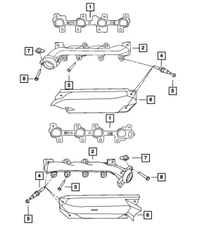 53032898af Mopar Genuine Exhaust Manifold Right