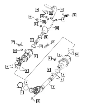 68065844ab Mopar Genuine Exhaust Pipe Gasket