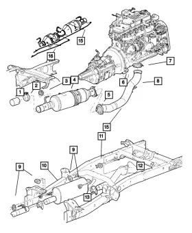 68071676aa Mopar Genuine Exhaust Pipe Gasket