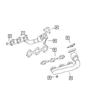 68086655aa Mopar Genuine Exhaust Manifold Gasket Left Side