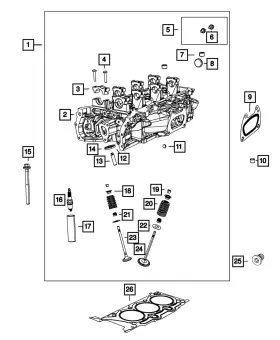 68093232aa Mopar Genuine Exhaust Flange To Cylinder Head Gasket