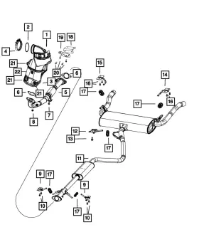 68201394aa Mopar Genuine Exhaust Gasket