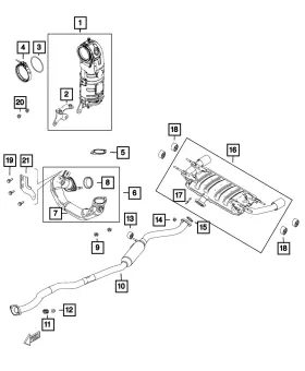 68314005aa Mopar Genuine Exhaust Gasket