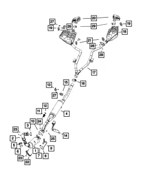 68357407aa Mopar Genuine Exhaust Gasket
