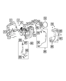 68400395ac Mopar Genuine Turbocharger To Manifold Gasket
