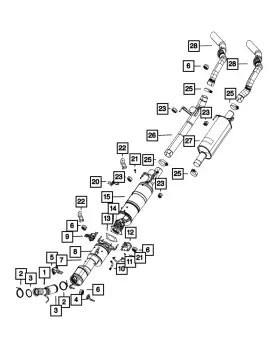 68437471aa Mopar Genuine Exhaust Pipe Gasket
