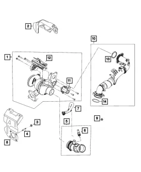 68439082aa Mopar Genuine Turbocharger Shield
