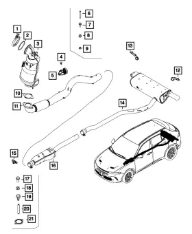68445197aa Mopar Genuine Catalytic Converter Gasket
