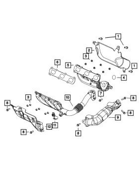 68490217aa Mopar Genuine Exhaust Manifold