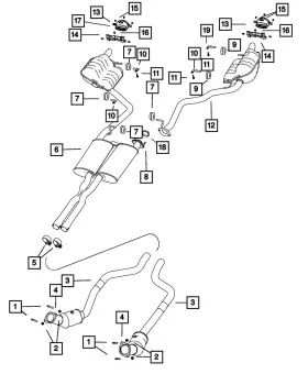 68529433aa Mopar Genuine Exhaust Gasket