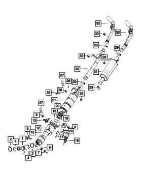 68628219ab Mopar Genuine Exhaust Pipe Gasket Lower