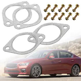 1320-g37-370z Msizoy 4pcs Catalytic Converter Gaskets Exhaust Gasket Bolts Nut Kit